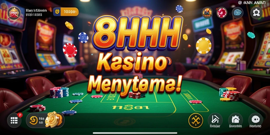 Gameplay kasino seru di 8HHH dengan grafik memukau.