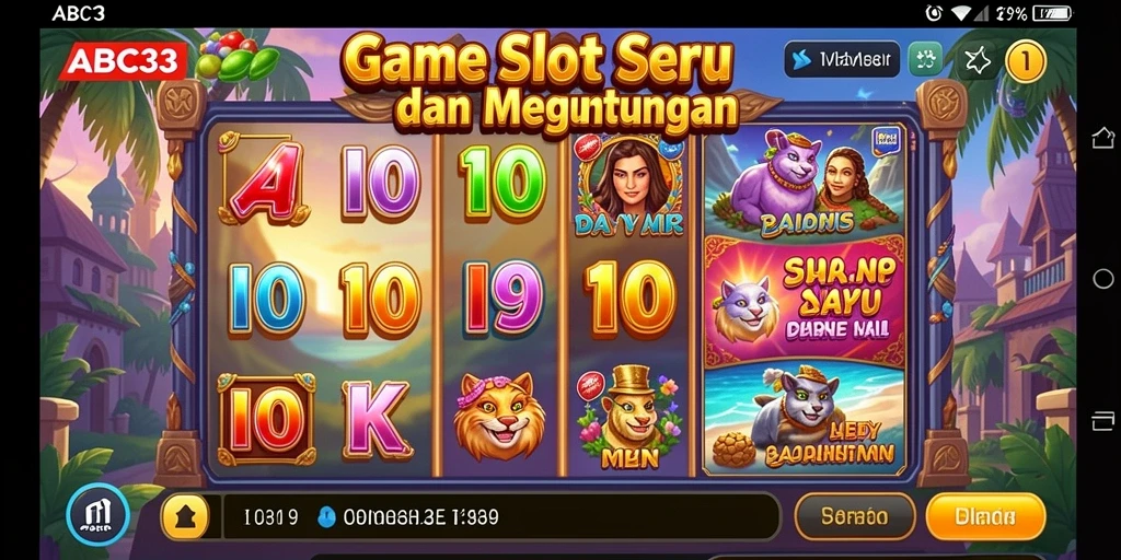 Tampilan menarik dari gameplay ABC33 yang seru dan menantang.