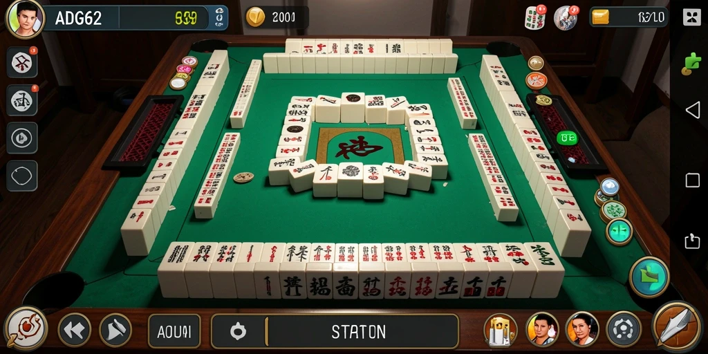 Tampilan gameplay menarik dari permainan Mahjong ADG62.