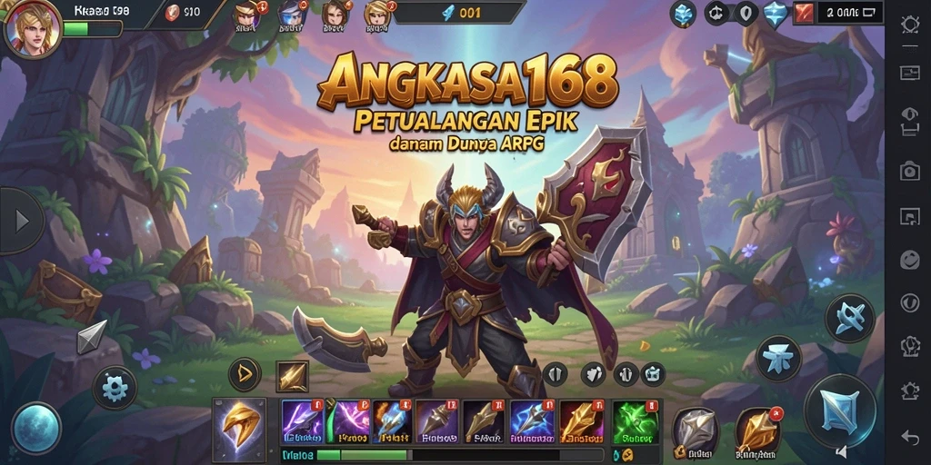 Tangkapan layar <strong>ANGKASA168</strong> menampilkan aksi pertempuran dalam lingkungan yang luas.