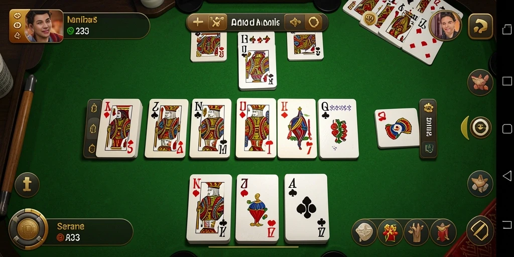 Screenshot menunjukkan gameplay seru dari permainan domino di API33.