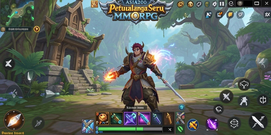 Gameplay menarik di dunia MMORPG ASIA200 yang luas.