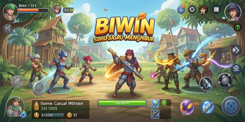 Tampilan gameplay BIWIN yang seru dan penuh warna.