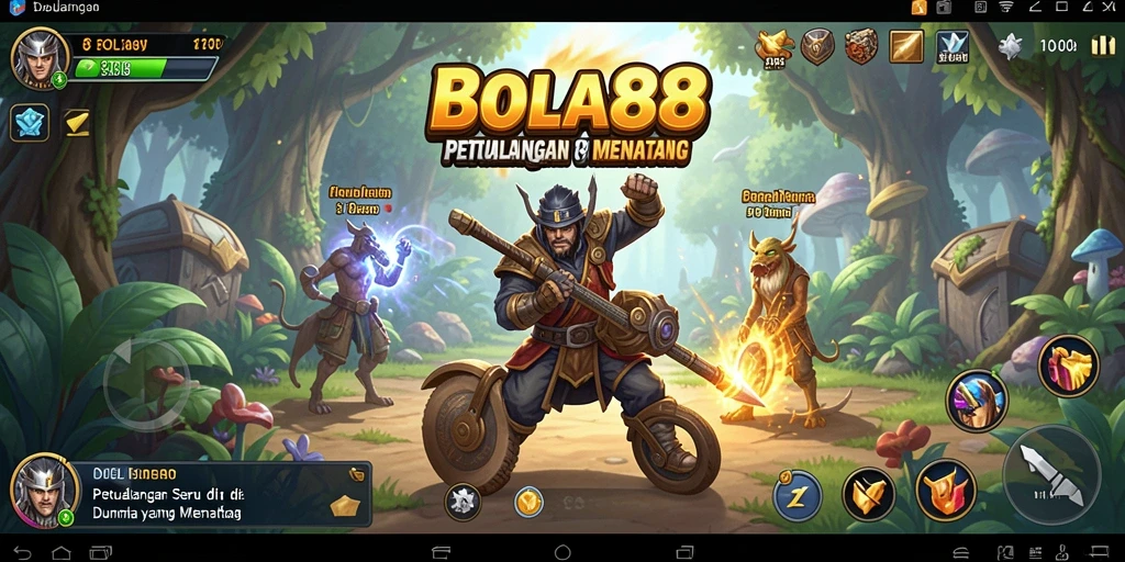 Tampilan menarik dalam gameplay petualangan BOLA88 yang menantang.