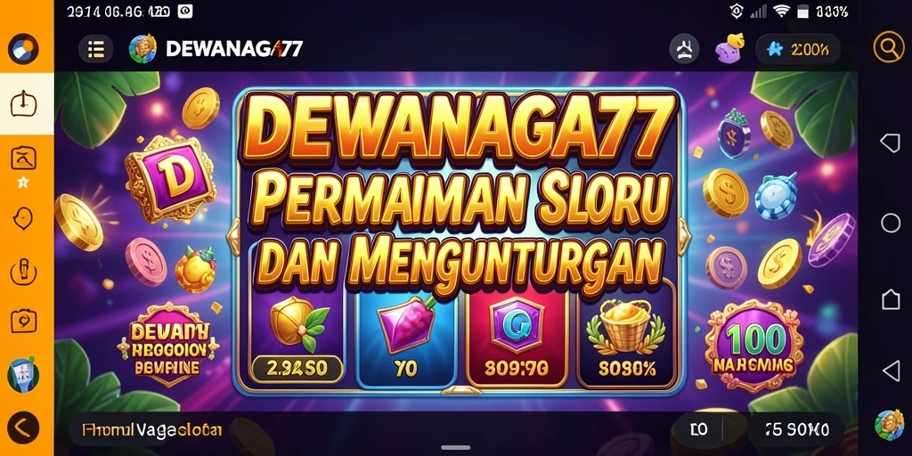 Screenshot gameplay DEWANAGA77 yang menampilkan momen menang besar.