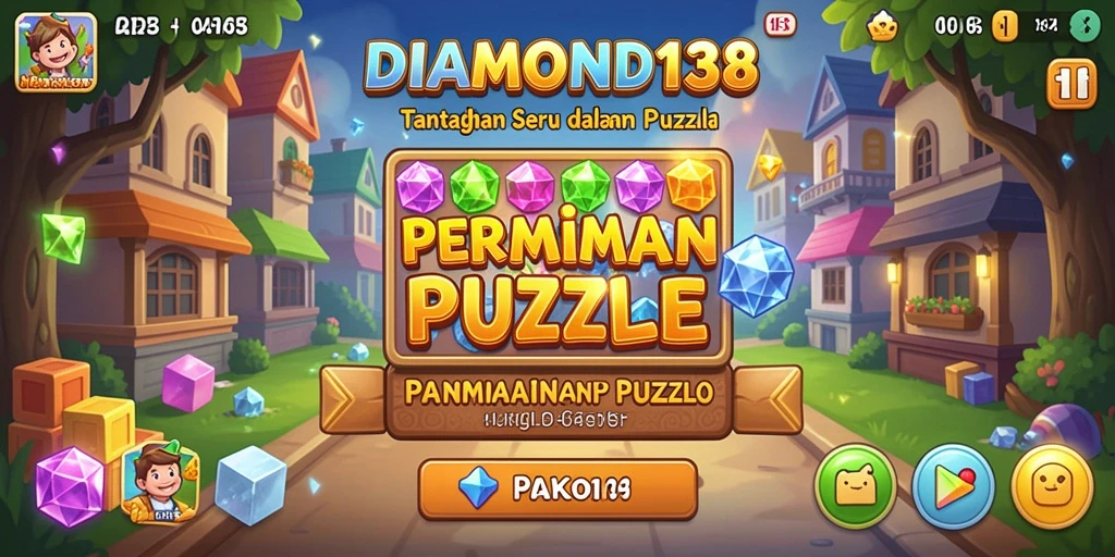 Tampilan gameplay menantang di DIAMOND138, penuh warna dan teka-teki seru.