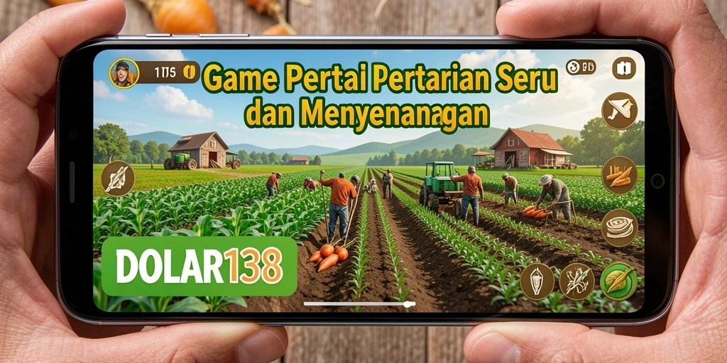 Screenshot gameplay DOLAR138 yang menunjukkan aktivitas bertani.