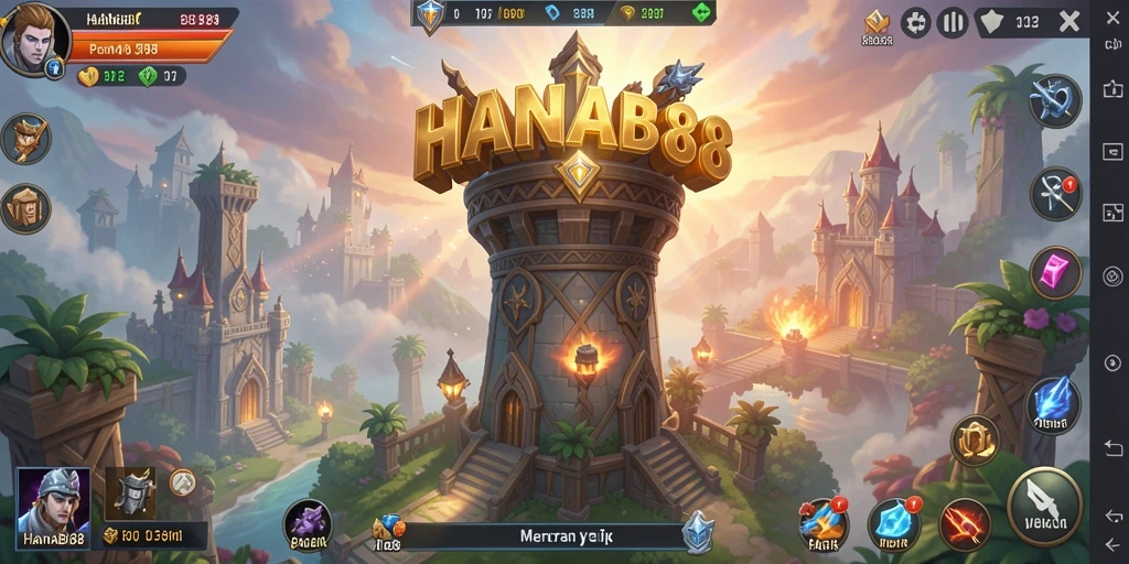 Tangkapan layar dari gameplay <strong>HANABI88</strong> yang penuh aksi Tower Defense.