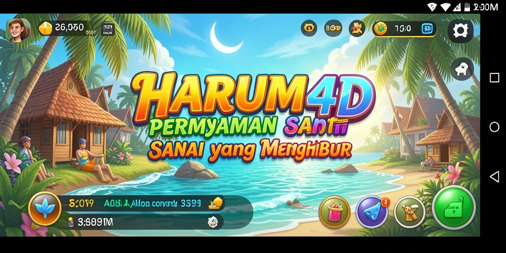 Tangkapan layar utama HARUM4D menampilkan gameplay santai dan menghibur.