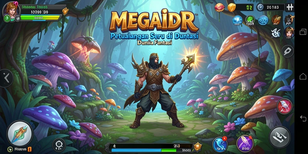 Screenshot gameplay MEGAIDR dengan aksi seru di dunia petualangan.