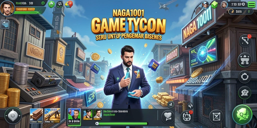 Tampilan menarik gameplay NAGA1001 saat mengelola bisnis.