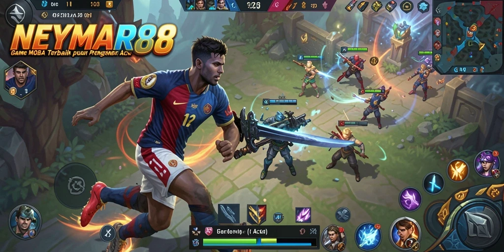 Tampilan dinamis dari gameplay NEYMAR88 yang menegangkan.