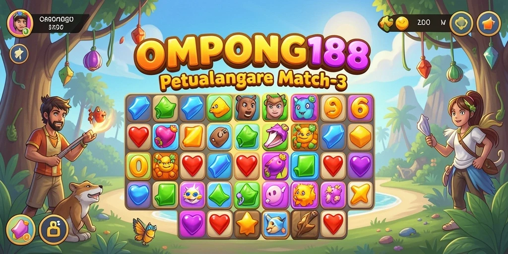 Tampilan gameplay OMPONG188 yang penuh warna dan menarik.