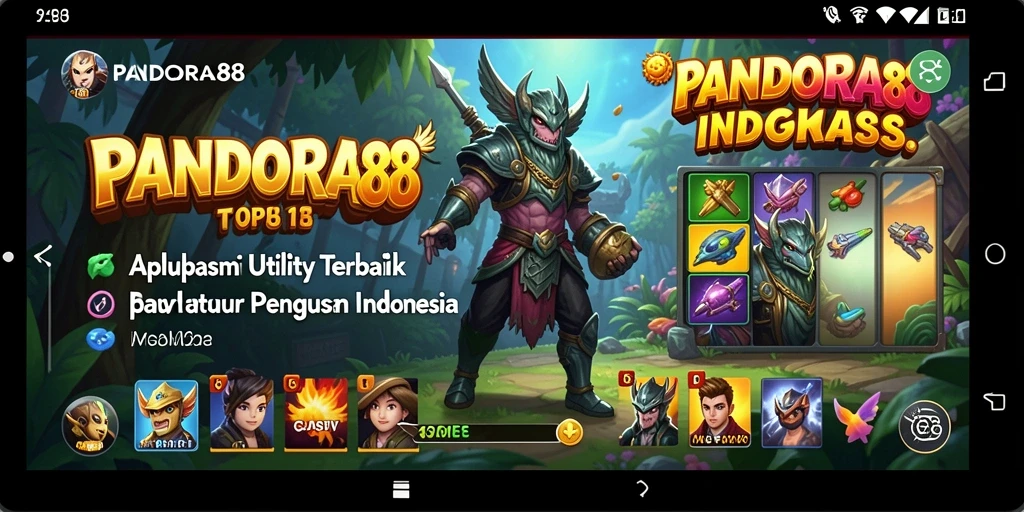 Tampilan antarmuka utama PANDORA88 dengan fitur utility yang menarik.