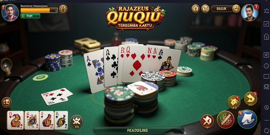 Gameplay seru RAJAZEUS dengan kartu yang menantang.