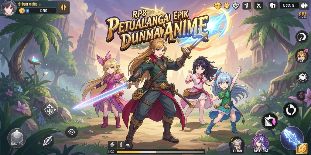 Tangkapan layar gameplay RP8 dengan karakter Anime menarik.