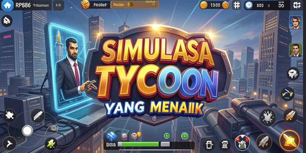 Tampilan gameplay RP886 menampilkan simulasi bisnis yang menarik dan mendalam.