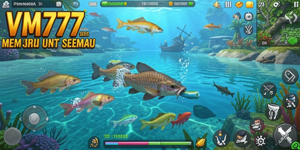 Tangkapan besar dalam gameplay memancing VM777.