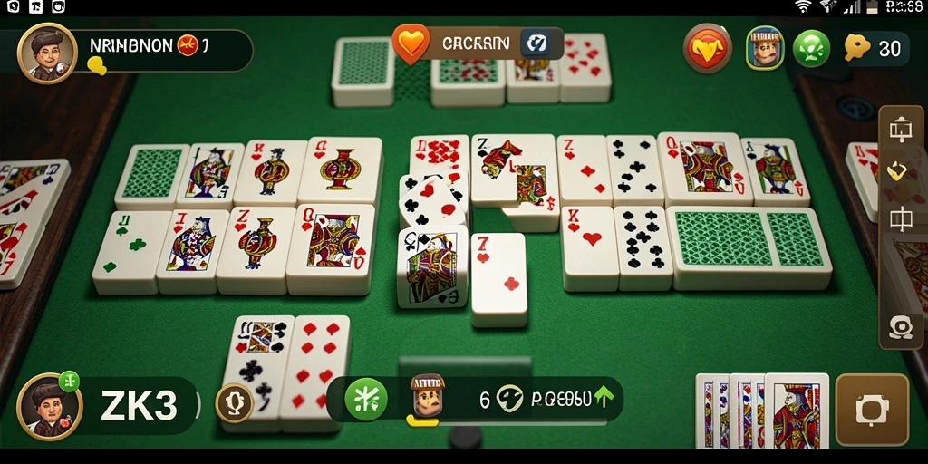Screenshot gameplay ZK3 menampilkan keseruan bermain domino.